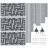 Privacy Screen 100 x 50 x 180 cm Steel Anthracite 868551