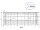 Gabion with 3.5 mm Wire and 5x10 cm Mesh 100x10x50 cm 3462500