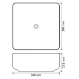 Basin Ceramic Square Black 38x38x13.5 cm 142733