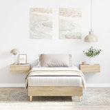 Bed Frame No Mattress Sonoma Oak 75x190 cm Small Single Engineered Wood 861095