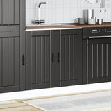 Sink Base Cabinet Lucca Black Engineered Wood 853688