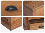 Bedside Table Natural 40 x 30 x 50 cm Solid Teak Wood 42017950