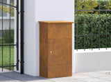 Parcel Drop Box Rusty 44.5 x 29 x 110.5 cm Weathering Steel 874932