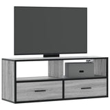 TV Cabinet Grey Sonoma 100x31x39.5 cm Engineered Wood and Metal 848932