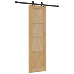 Sliding Door Set Manual Natural and black 61 x 198.5 cm 3333604
