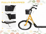 Kids Scooter, Kick Stunt Scooter with Adjustable Handlebar, Dual Brakes, Basket, Cupholder, T3398P348522