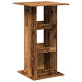 ZNTS Bar Table with Storage Old Wood 60x60x102 cm Engineered Wood 854335