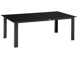 Outdoor Dining Table for 6, Aluminium Rectangular Garden Table with Tempered Glass Tabletop for T3398P319985