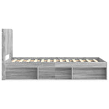Bed Frame with Storage and Headboard Grey Sonoma 100 x 200 cm 3413890