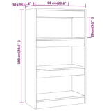 ZNTS Book Cabinet/Room Divider High Gloss White 60x30x103 cm Engineered Wood 811661