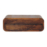 Solid Wood Avora Wall-Mounted Chestnut 1 Drawer Nightstand, Dark Brown B2743P403506