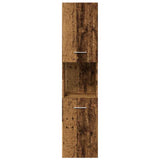 Bathroom Hanging Cabinet Old Wood 30x30x130 cm Engineered Wood 856221