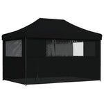 ZNTS Foldable Party Tent Pop-Up with 4 Sidewalls Black 4005030