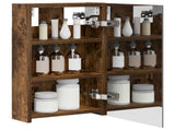 Bathroom Mirror Cabinet with Shelf Smoked Oak 30 x 10.5 x 50 cm 889011