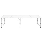 Foldable Camping Table Height Adjustable Aluminium 240 x 60 cm 41327