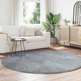 Shaggy Rug High Pile NAVARRA Light Grey 200x200 cm Polyester 4102922