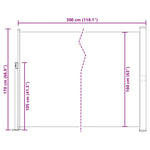 Patio Retractable Side Awning 170x300 cm Blue 48366