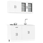 ZNTS 4 Piece Kitchen Cabinet Set Kalmar White Engineered Wood 3314851