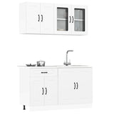 4 Piece Kitchen Cabinet Set Kalmar White Engineered Wood 3314851