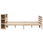 ZNTS Bookcase Bed without Mattress 120x200 cm Solid Wood Pine 3321850