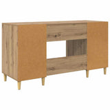 Desk with Shelf Artisan Oak 140 x 50 x 75 cm Engineered Wood 886235