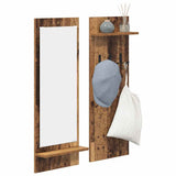 Wall-Mounted Coat Rack Old Wood 70 x 10 x 90 cm Engineered wood 874529