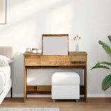 Cosmetic Table with Drawer with Mirror Old Wood 100 x 45 x76 cm 871669