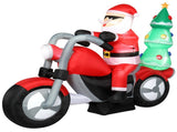 6ft 18W 7 LED Lights Santa Claus Rides Motorcycle Garden Santa Claus Decoration 93985101
