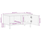 Coffee Table Brown 80 x 50 x 40 cm Solid Mango Wood 4017904