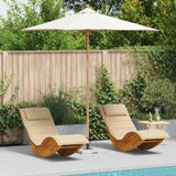 Garden Parasol Cream White 270 x 260 cm Bamboo 4108083