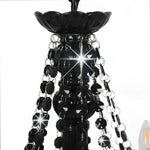 Chandelier with Beads Black 12 x E14 Bulbs 281609