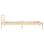 Bed Frame without Mattress Solid Wood Pine 90x200cm 810415
