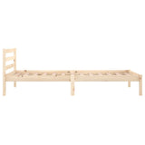 Bed Frame without Mattress Solid Wood Pine 90x200cm 810415