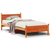Bed Frame Wax brown Solid pine wood Small Single Bed Frame 855617