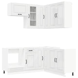 Kitchen Unit KALMAR 8 pcs High Gloss White Engineered Wood 3438375