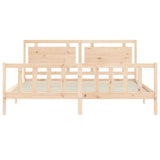 Bed Frame without Mattress Solid Wood Pine 3192181