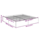 Bed Frame without Mattress Grey Sonoma 180x200 cm Super King 3280998