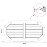 Table Top Oval Solid Teak Wood Natural 42033171