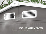 7 x 4ft Garden Shed, Easy to Assemble, Upgraded Galvanised Steel Frame with Foundation Kit, Double T3398P317698