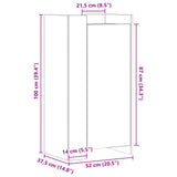 Shoe Cabinet Black 52x37.5x100 cm Engineered Wood 848438