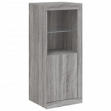 Sideboards with LED Lights 3 pcs Grey Sonoma Engineered Wood 3209140