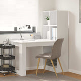 Desk with Shelf White 122 x 67 x 145 cm Engineered Wood 3337257