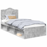 Bed Frame Concerte Grey 100 x 200 cm Solid Pine Wood 3413347