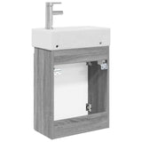 Bathroom Vanity Unit with Tap Grey Sonoma 45.5 x 22.5 x 84 cm 889517