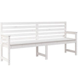 Garden Bench White 203.5x48x91.5 cm Solid Wood Pine 824075