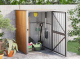 Garden Tool Shed Brown 88x89x161 cm Galvanised Steel 316208