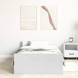Bed Frame without Mattress White 100x200 cm Engineered Wood 835932
