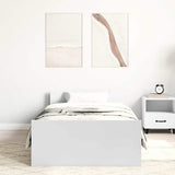 Bed Frame without Mattress White 100x200 cm Engineered Wood 835932