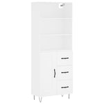 Highboard White 69.5x34x180 cm Engineered Wood 3190013