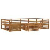 Outdoor Sofa Set 7 pcs Natural Solid Acacia Wood 3383087